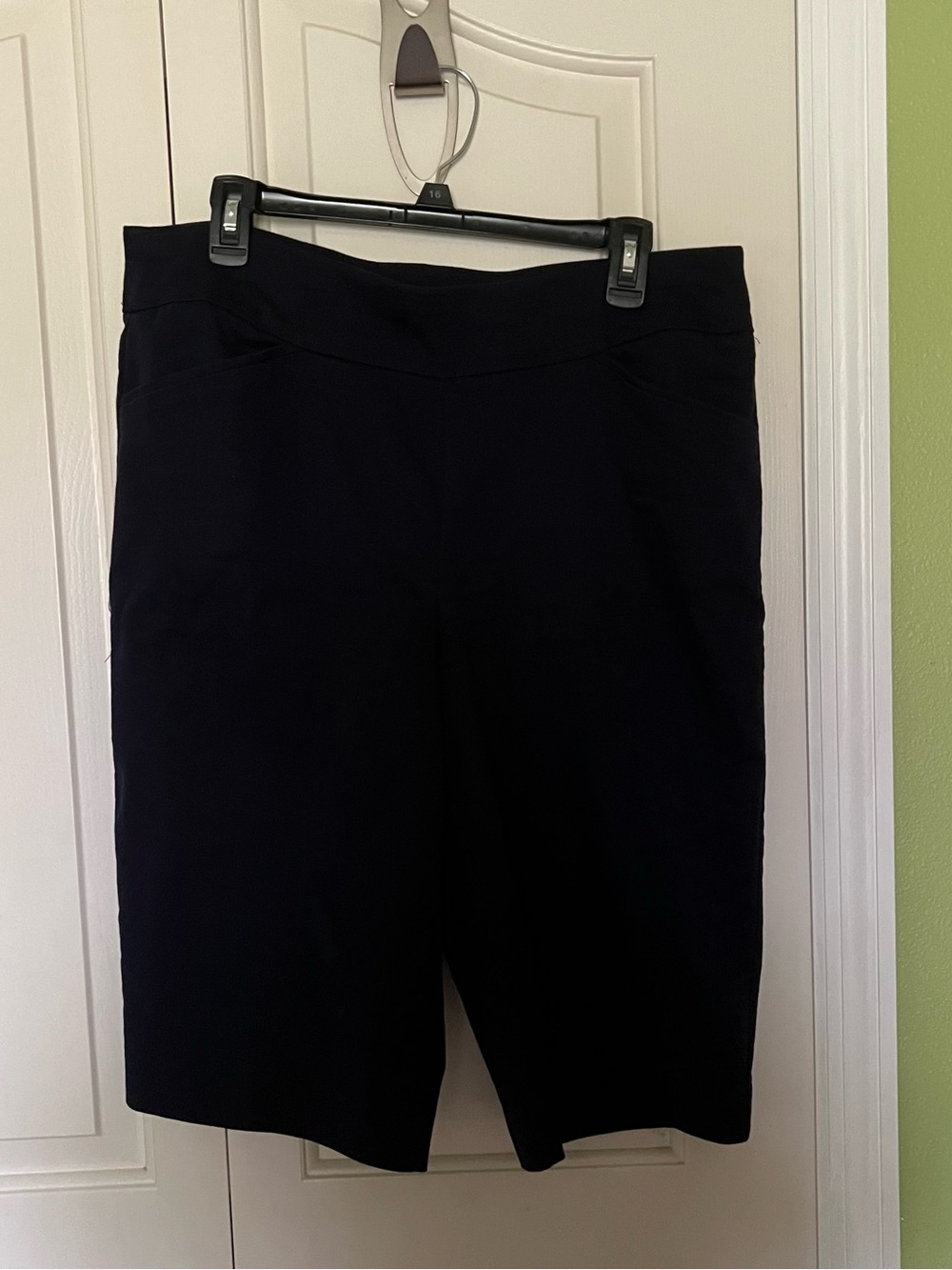 Navy Bermuda  Knee-Length Pull-On Shorts